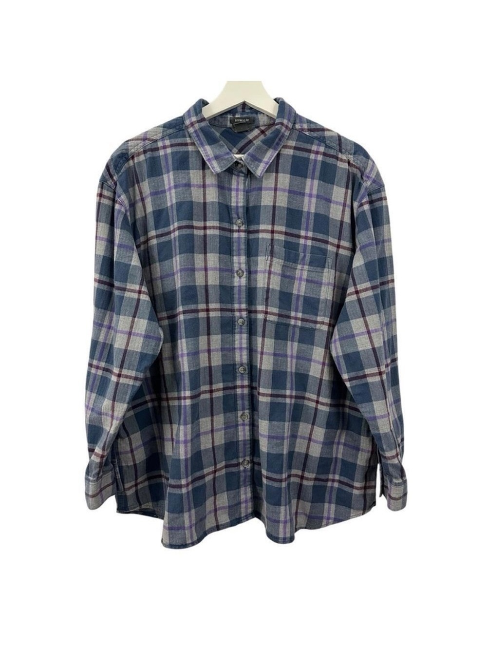 Eddie Bauer Women’s Plaid Button Down Long Sleeve Shirt Size 2XL
